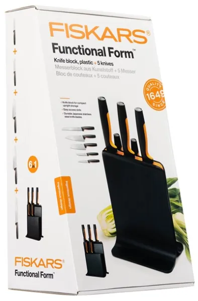 Fiskars Functional Form Plastknivblock 5 knivar